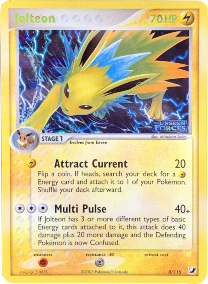Jolteon (8/115) (Stamped) [EX: Unseen Forces] | RetroPlay Games