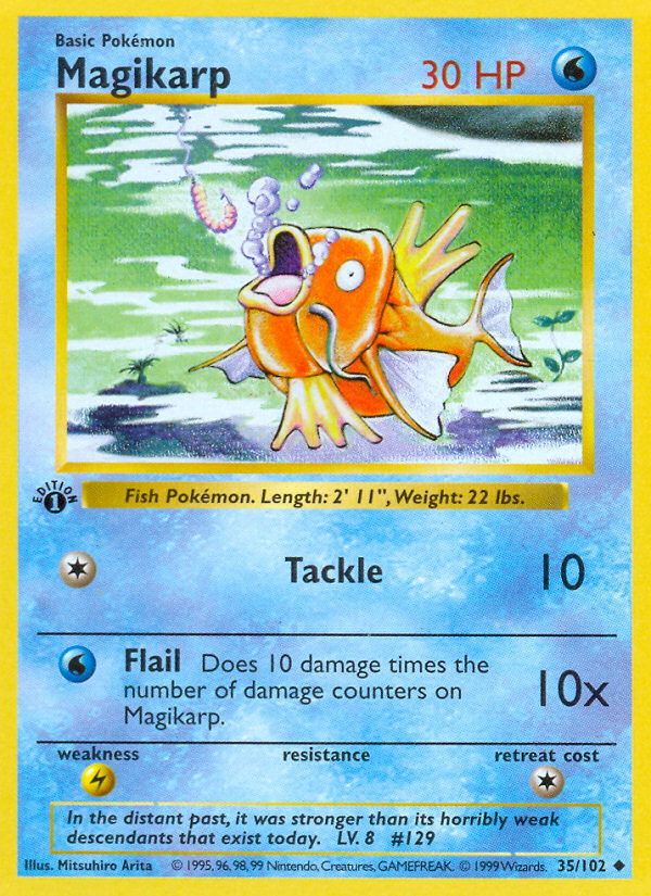 Magikarp (35/102) (Shadowless) [Base Set 1st Edition] | RetroPlay Games