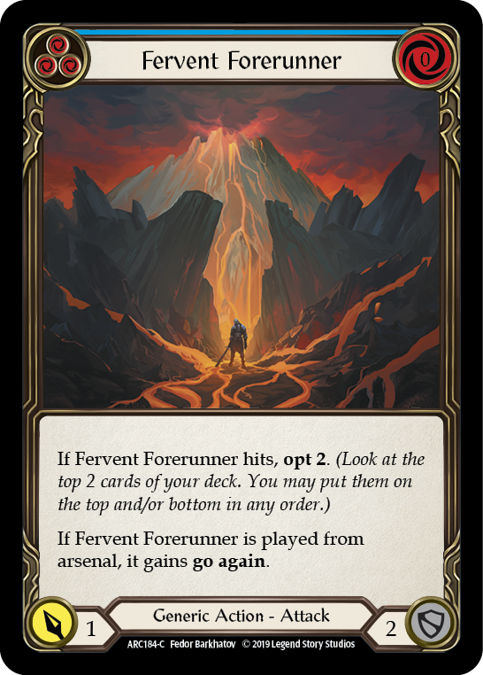 Fervent Forerunner (Blue) [ARC184-C] (Arcane Rising)  1st Edition Normal | RetroPlay Games