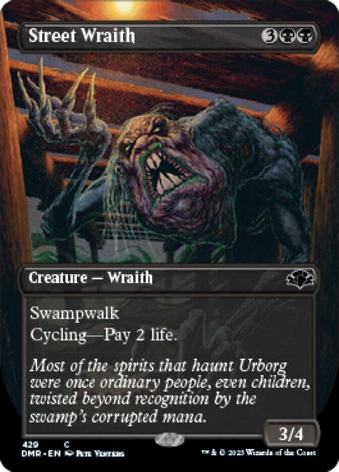 Street Wraith (Borderless Alternate Art) [Dominaria Remastered] | RetroPlay Games