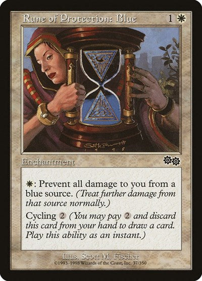Rune of Protection: Blue [Urza's Saga] | RetroPlay Games