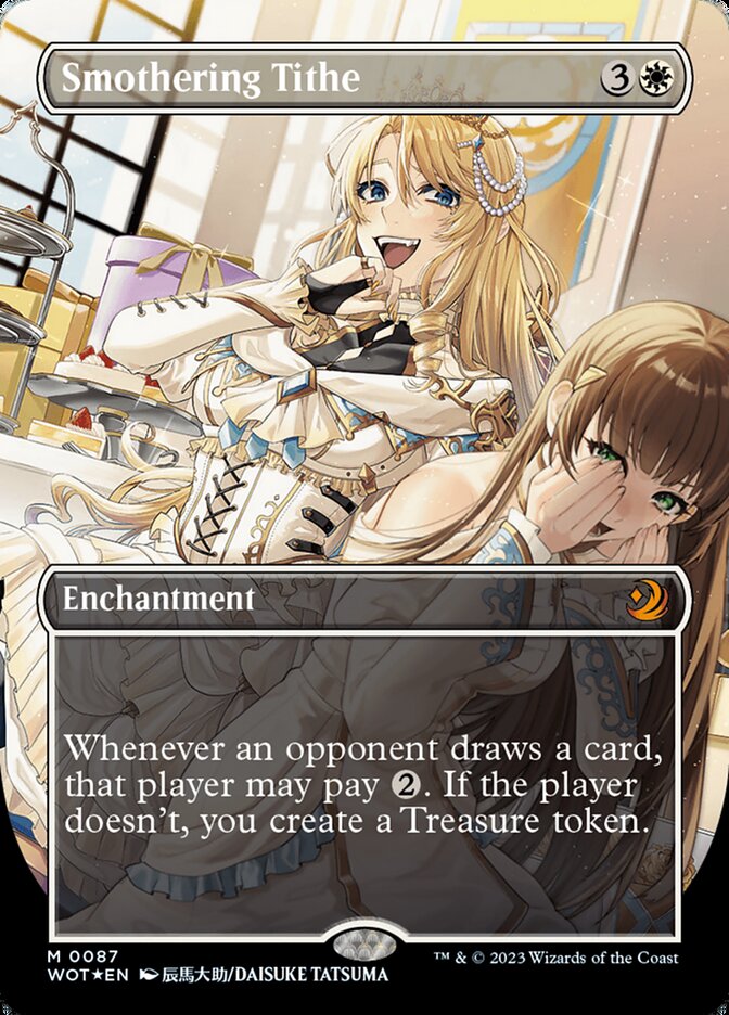 Smothering Tithe (Anime Borderless) (Confetti Foil) [Wilds of Eldraine: Enchanting Tales] | RetroPlay Games