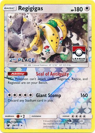 Regigigas (84/111) (League Promo 2nd Place) [Sun & Moon: Crimson Invasion] | RetroPlay Games