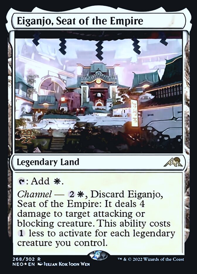 Eiganjo, Seat of the Empire [Kamigawa: Neon Dynasty Prerelease Promos] | RetroPlay Games