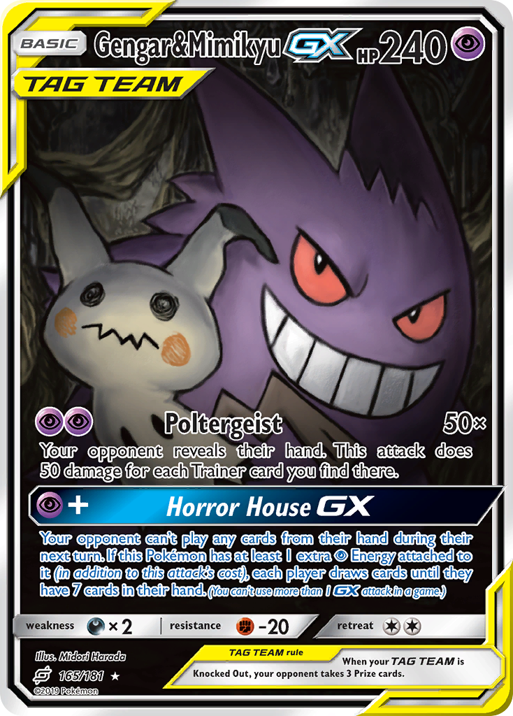 Gengar & Mimikyu GX (165/181) [Sun & Moon: Team Up] | RetroPlay Games