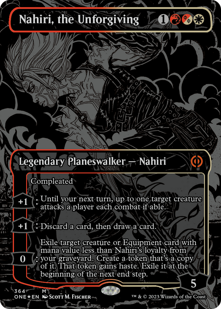 Nahiri, the Unforgiving (Oil Slick Raised Foil) [Phyrexia: All Will Be One] | RetroPlay Games