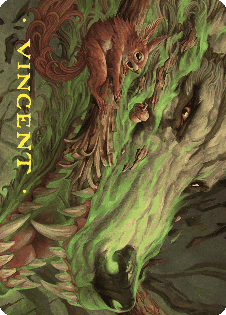 Leaping Ambush Art Card (Gold-Stamped Signature) [Wilds of Eldraine Art Series] | RetroPlay Games