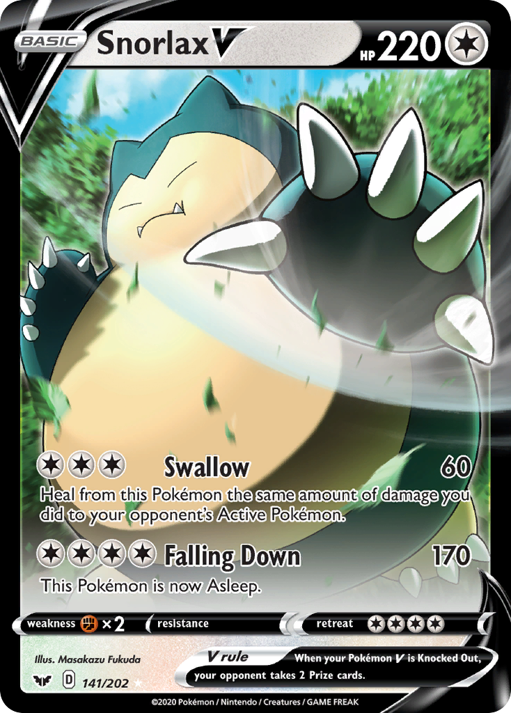 Snorlax V (141/202) (Oversized) [Sword & Shield: Base Set] | RetroPlay Games