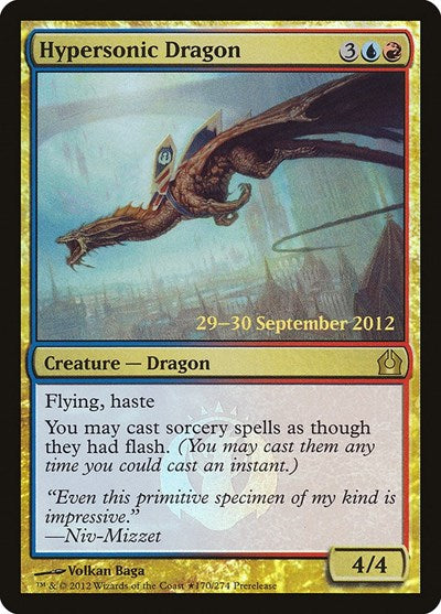 Hypersonic Dragon [Return to Ravnica Promos] | RetroPlay Games