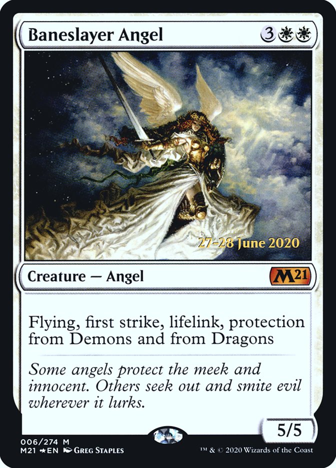 Baneslayer Angel  [Core Set 2021 Prerelease Promos] | RetroPlay Games