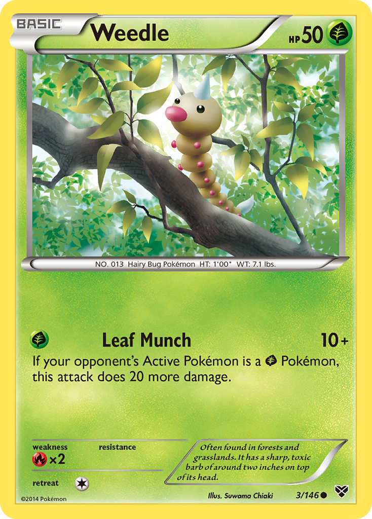 Weedle (3/146) [XY: Base Set] | RetroPlay Games