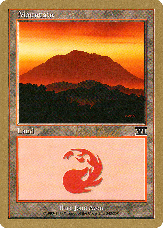 Mountain (kb343) (Kai Budde) [World Championship Decks 1999] | RetroPlay Games