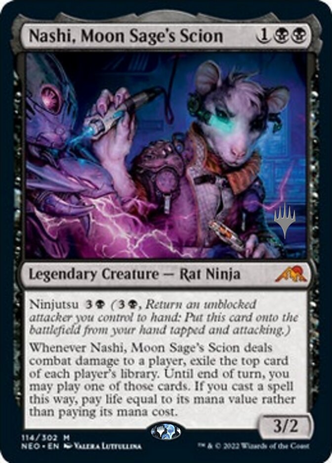 Nashi, Moon Sage's Scion (Promo Pack) [Kamigawa: Neon Dynasty Promos] | RetroPlay Games