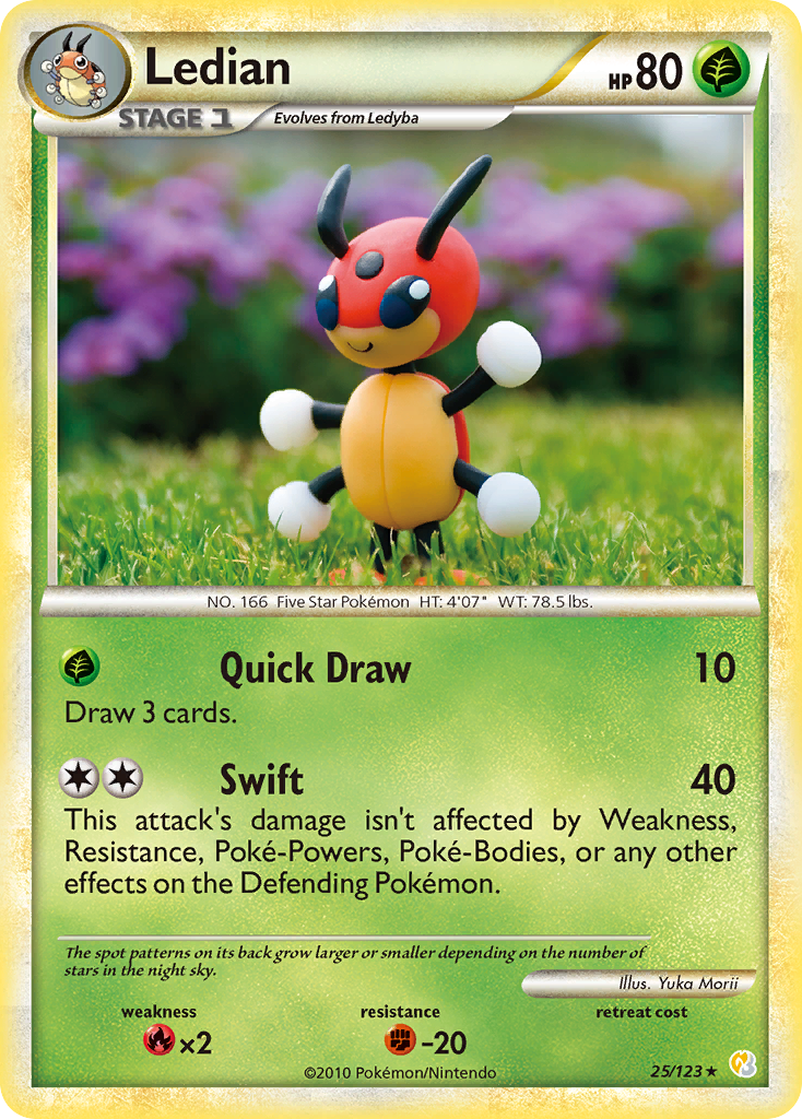 Ledian (25/123) [HeartGold & SoulSilver: Base Set] | RetroPlay Games