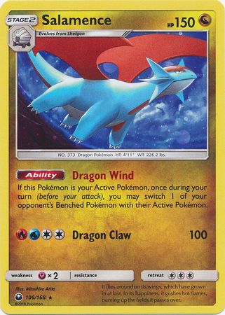 Salamence (106/168) (Cosmos Holo) [Sun & Moon: Celestial Storm] | RetroPlay Games