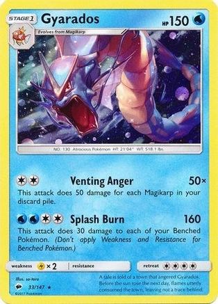 Gyarados (33/147) (Cosmos Holo) [Sun & Moon: Burning Shadows] | RetroPlay Games