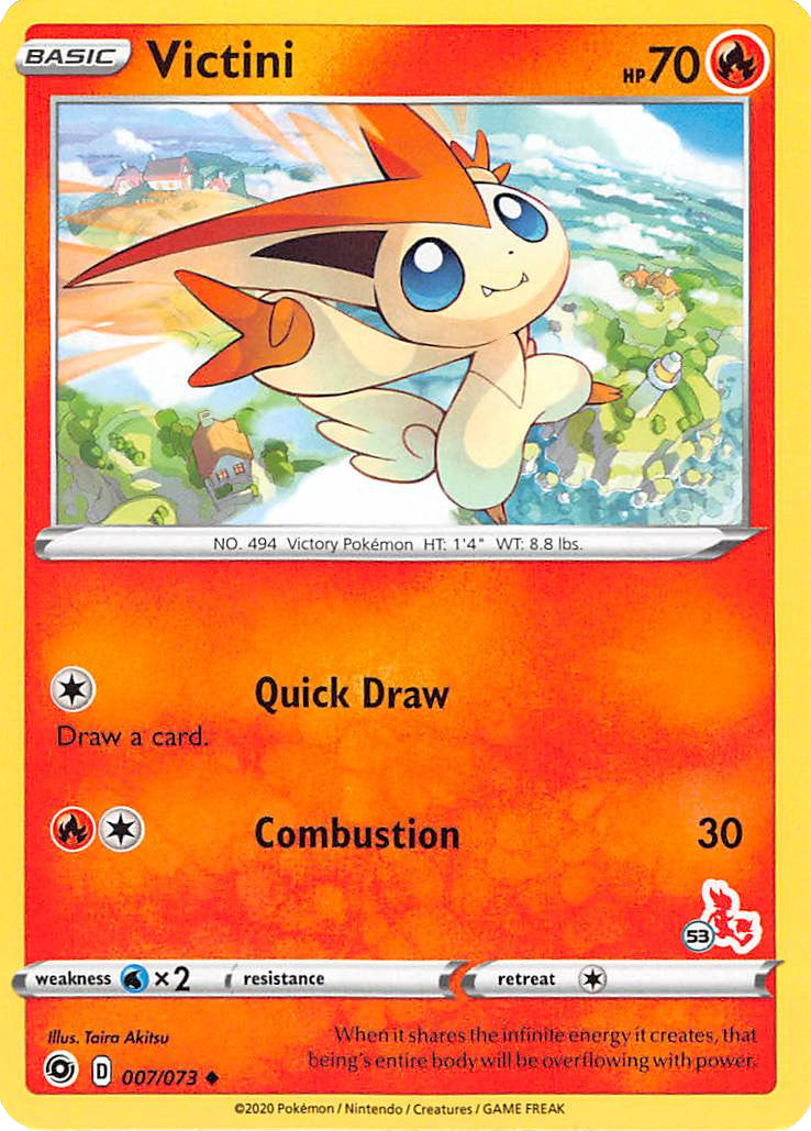 Victini (007/073) (Cinderace Stamp #53) [Battle Academy 2022] | RetroPlay Games