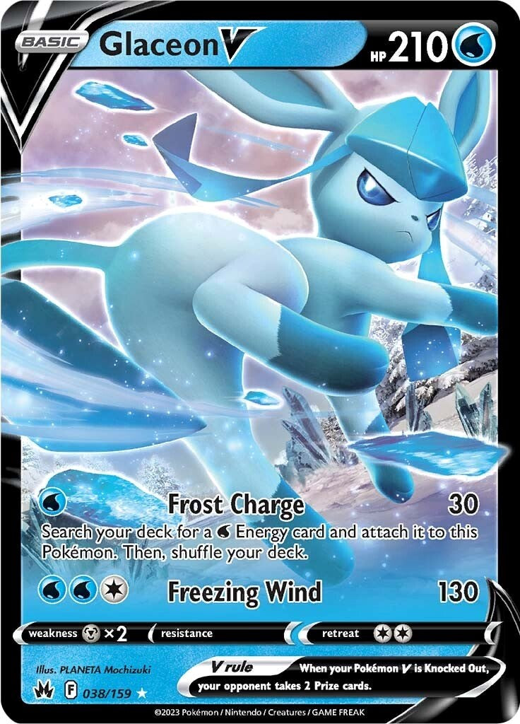 Glaceon V (038/159) [Sword & Shield: Crown Zenith] | RetroPlay Games