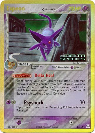 Espeon (4/113) (Delta Species) (Stamped) [EX: Delta Species] | RetroPlay Games