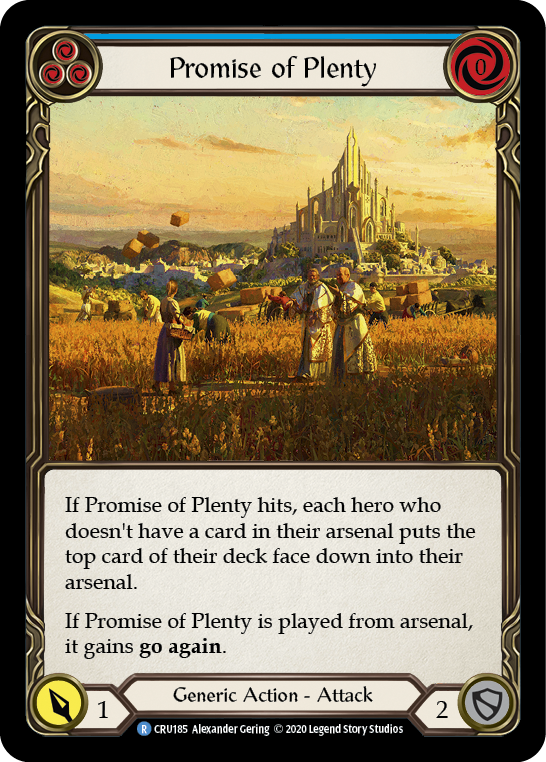 Promise of Plenty (Blue) [CRU185] (Crucible of War)  1st Edition Rainbow Foil | RetroPlay Games