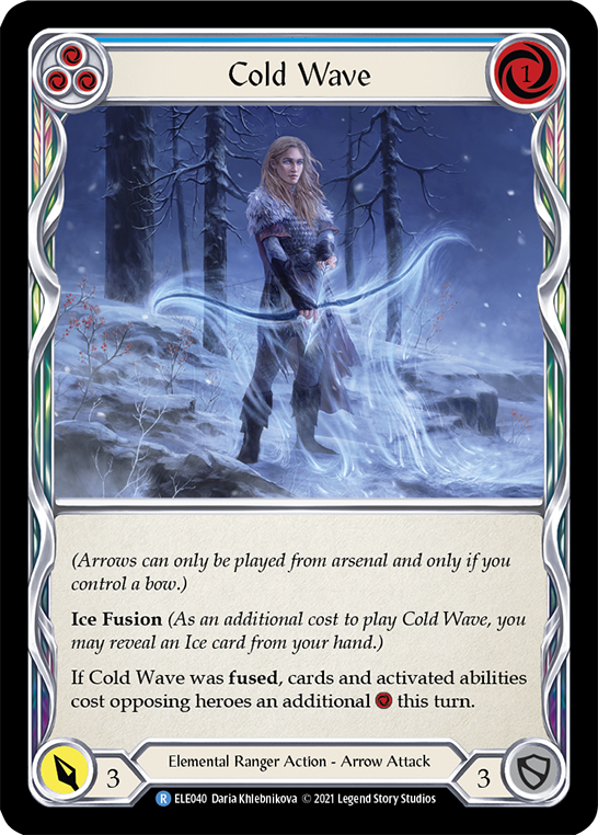 Cold Wave (Blue) [ELE040] (Tales of Aria)  1st Edition Rainbow Foil | RetroPlay Games