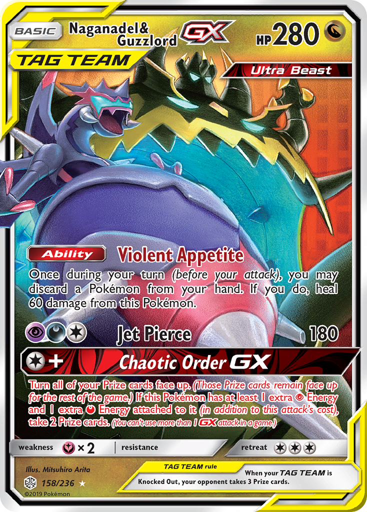 Naganadel & Guzzlord GX (158/236) [Sun & Moon: Cosmic Eclipse] | RetroPlay Games