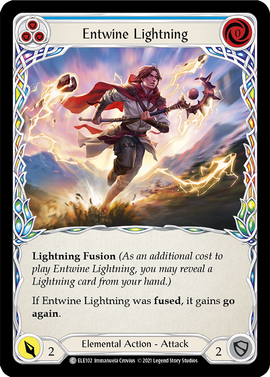 Entwine Lightning (Blue) [ELE102] (Tales of Aria)  1st Edition Rainbow Foil | RetroPlay Games