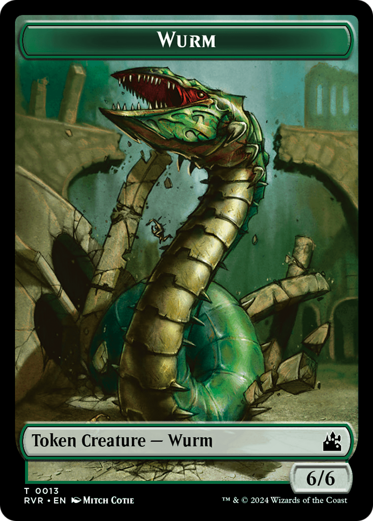 Goblin (0008) // Wurm Double-Sided Token [Ravnica Remastered Tokens] | RetroPlay Games