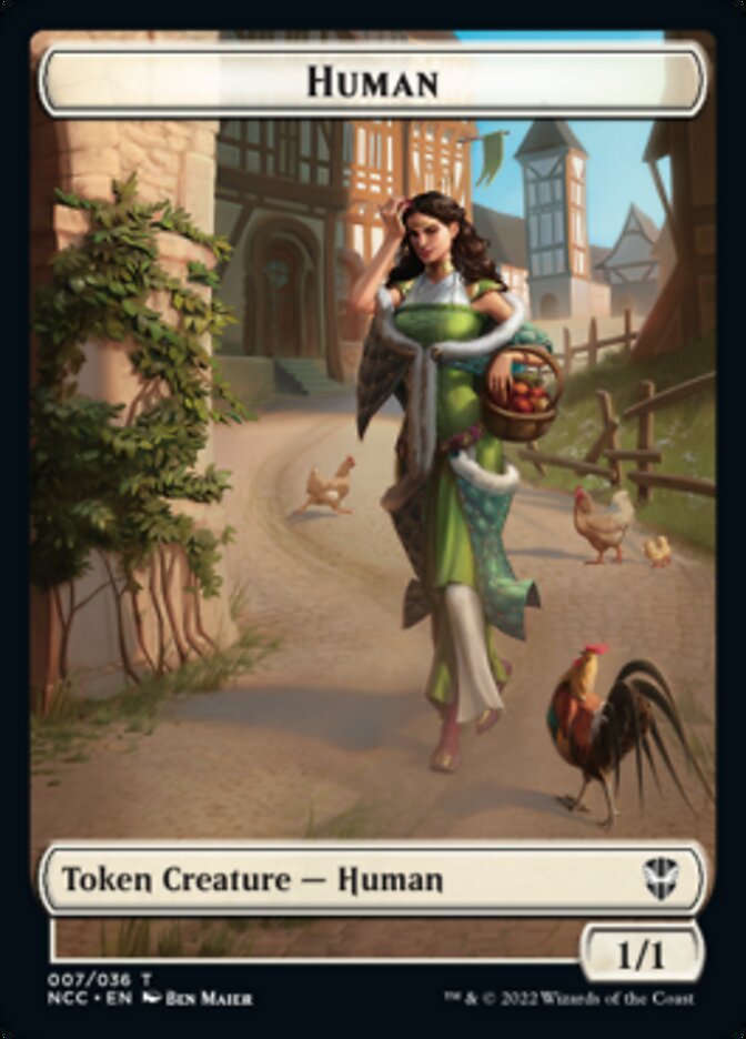 Eldrazi Spawn // Human Double-sided Token [Streets of New Capenna Commander Tokens] | RetroPlay Games