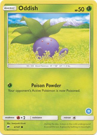 Oddish (4/147) (Deck Exclusive #11) [Sun & Moon: Trainer Kit - Alolan Ninetales] | RetroPlay Games