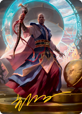 Teferi, Who Slows the Sunset Art Card (Gold-Stamped Signature) [Innistrad: Midnight Hunt Art Series] | RetroPlay Games