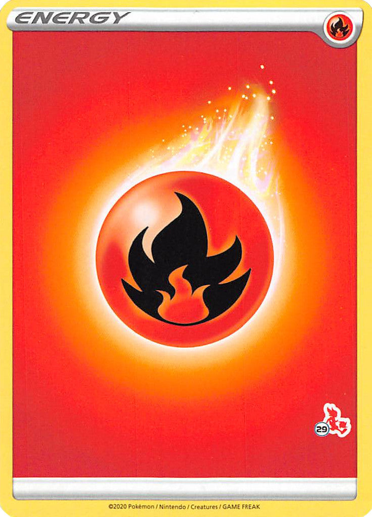 Fire Energy (Cinderace Stamp #29) [Battle Academy 2022] | RetroPlay Games