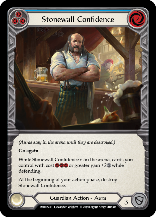 Stonewall Confidence (Blue) [BVO022-C] (Bravo Hero Deck)  1st Edition Normal | RetroPlay Games