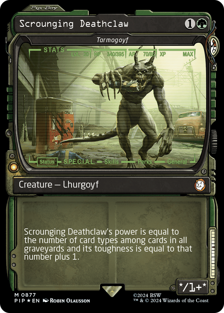 Scrounging Deathclaw - Tarmogoyf (Showcase) (Surge Foil) [Fallout] | RetroPlay Games