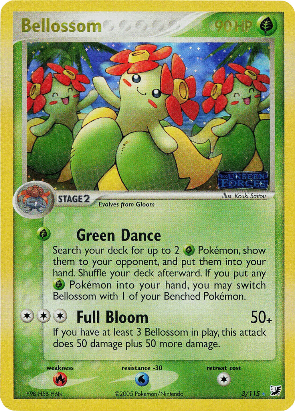 Bellossom (3/115) (Stamped) [EX: Unseen Forces] | RetroPlay Games