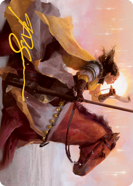 Sunrise Cavalier Art Card (Gold-Stamped Signature) [Innistrad: Midnight Hunt Art Series] | RetroPlay Games
