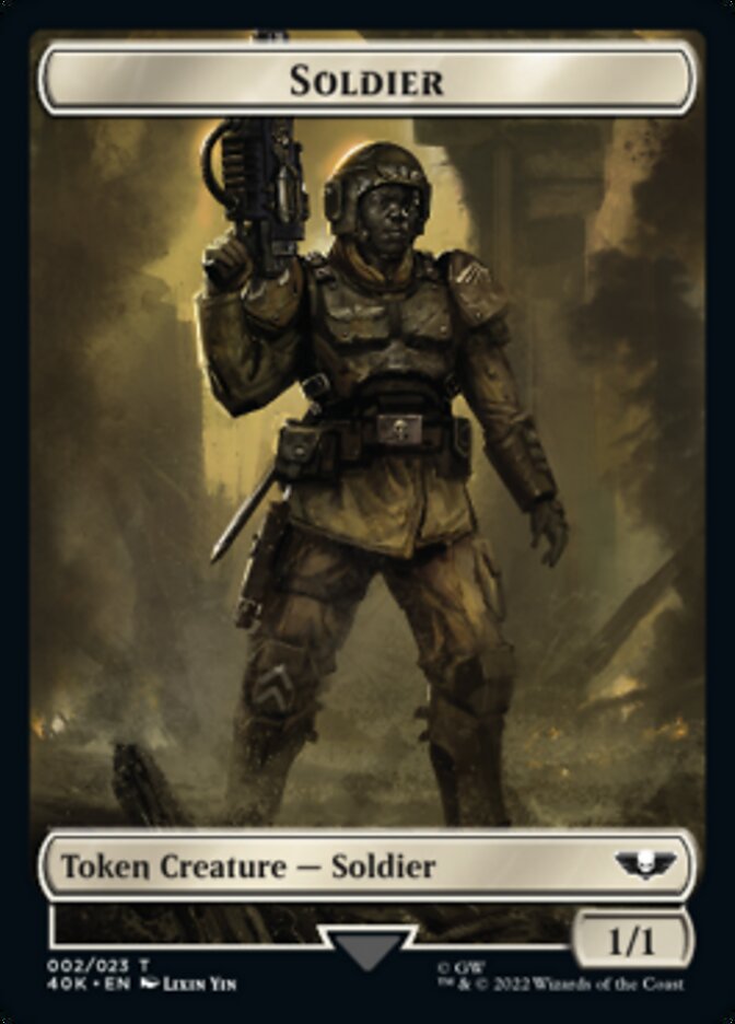 Soldier (002) // Space Marine Devastator Double-sided Token [Universes Beyond: Warhammer 40,000 Tokens] | RetroPlay Games