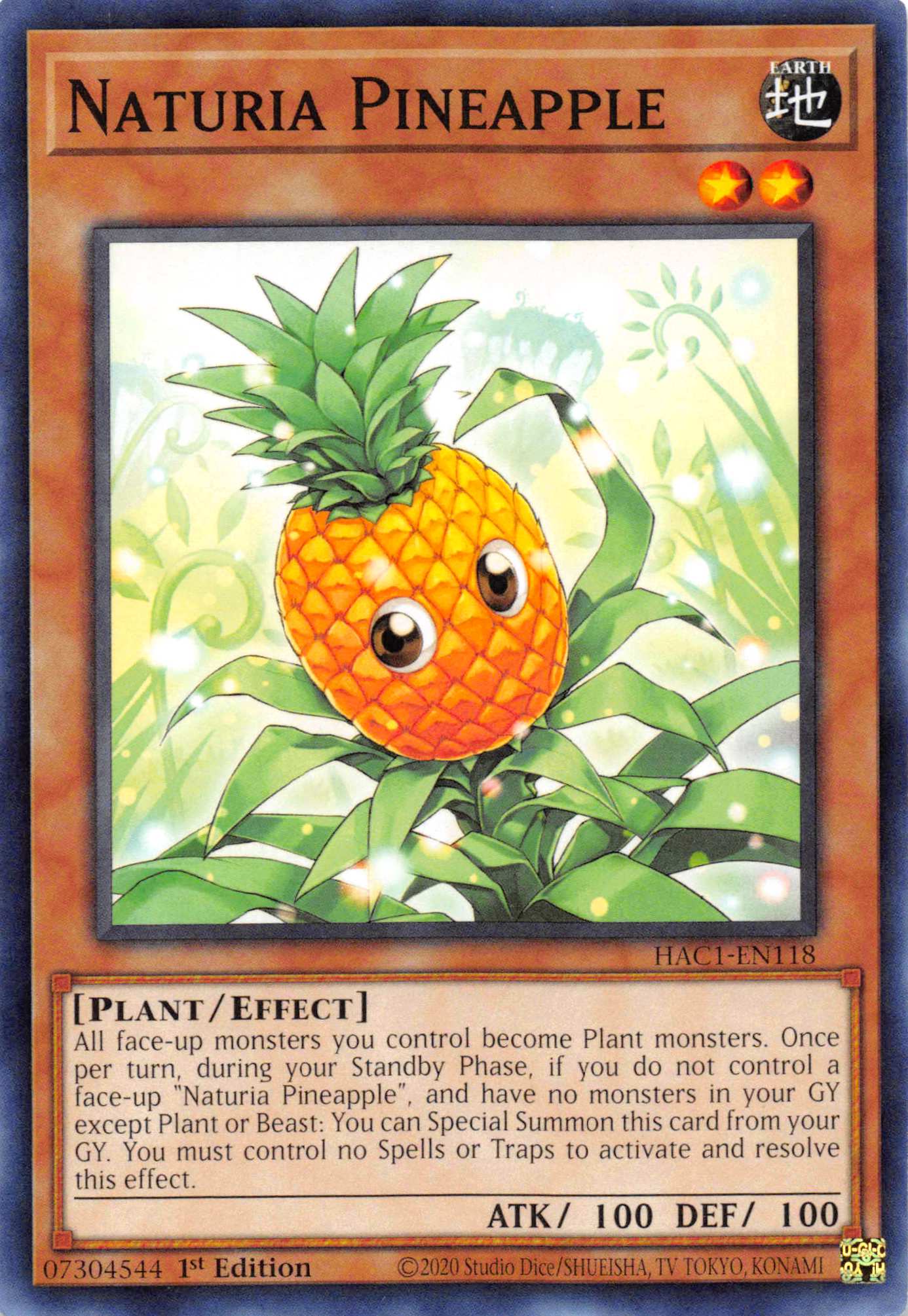 Naturia Pineapple (Duel Terminal) [HAC1-EN118] Parallel Rare | RetroPlay Games