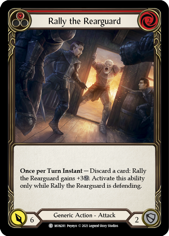 Rally the Rearguard (Red) [MON281-RF] (Monarch)  1st Edition Rainbow Foil | RetroPlay Games
