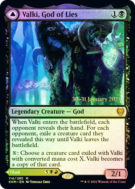 Valki, God of Lies // Tibalt, Cosmic Impostor  [Kaldheim Prerelease Promos] | RetroPlay Games