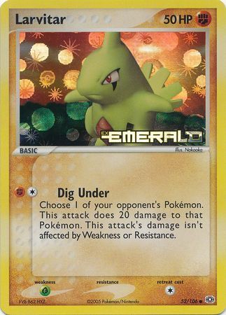 Larvitar (52/106) (Stamped) [EX: Emerald] | RetroPlay Games