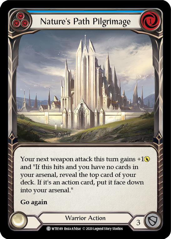 Nature's Path Pilgrimage (Blue) [U-WTR149] (Welcome to Rathe Unlimited)  Unlimited Rainbow Foil | RetroPlay Games