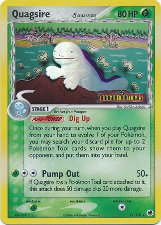 Quagsire (21/101) (Delta Species) (Stamped) [EX: Dragon Frontiers] | RetroPlay Games