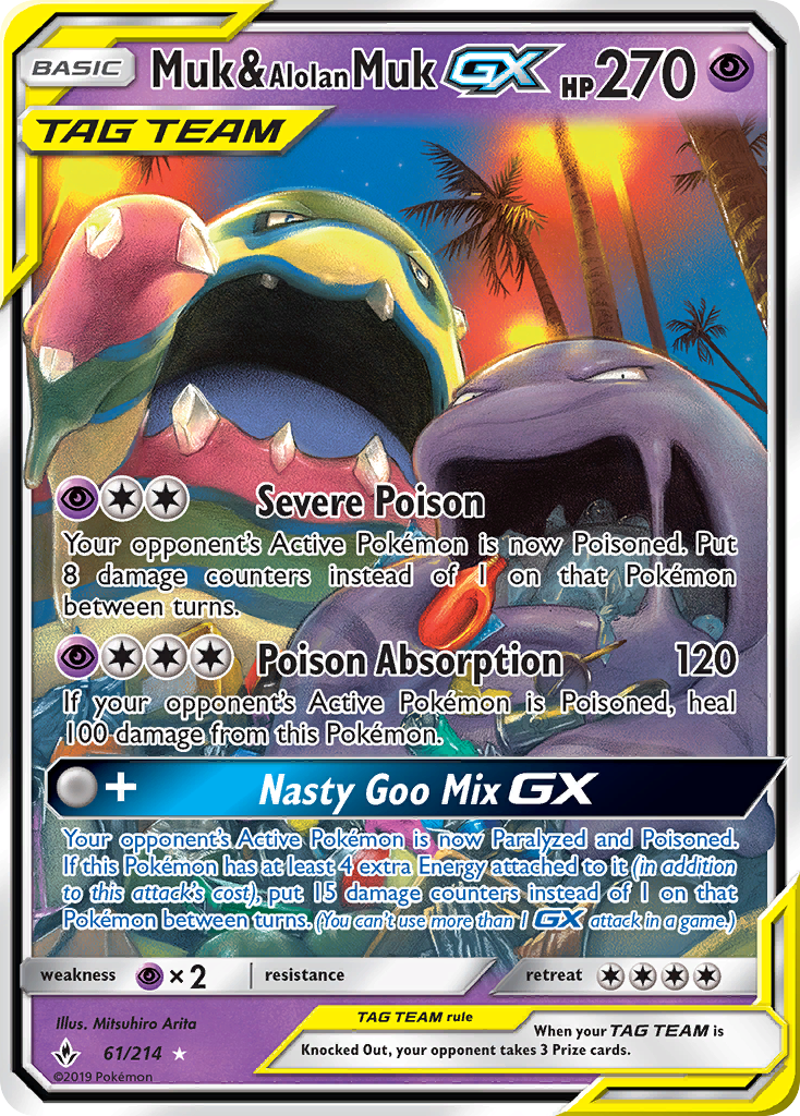 Muk & Alolan Muk GX (61/214) [Sun & Moon: Unbroken Bonds] | RetroPlay Games