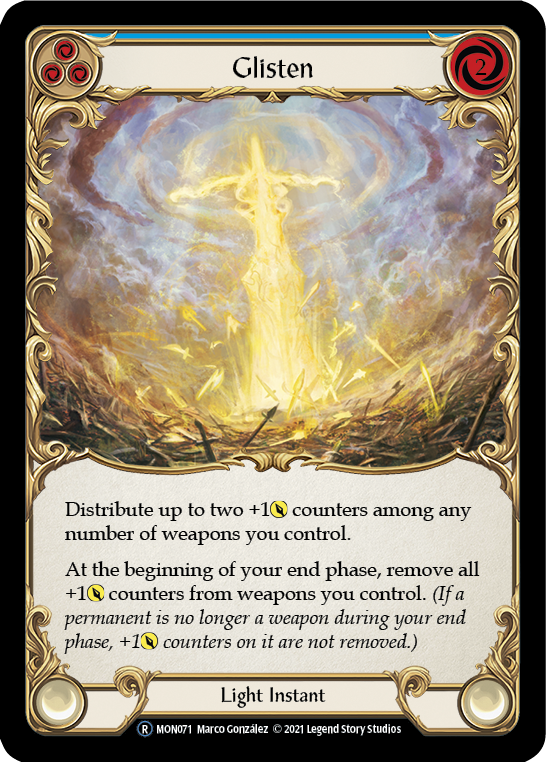 Glisten (Blue) [U-MON071-RF] (Monarch Unlimited)  Unlimited Rainbow Foil | RetroPlay Games