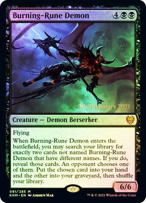 Burning-Rune Demon  [Kaldheim Prerelease Promos] | RetroPlay Games