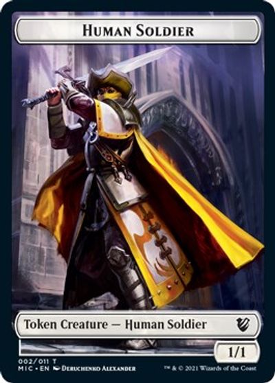 Eldrazi Spawn // Human Soldier Double-sided Token [Innistrad: Midnight Hunt Commander] | RetroPlay Games