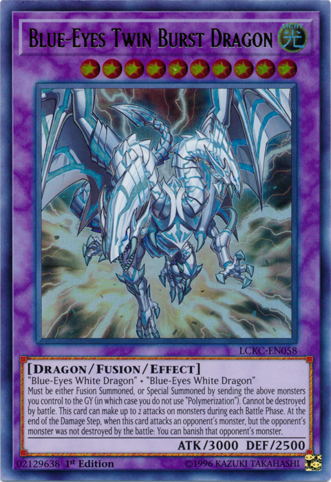 Blue-Eyes Twin Burst Dragon [LCKC-EN058] Ultra Rare | RetroPlay Games