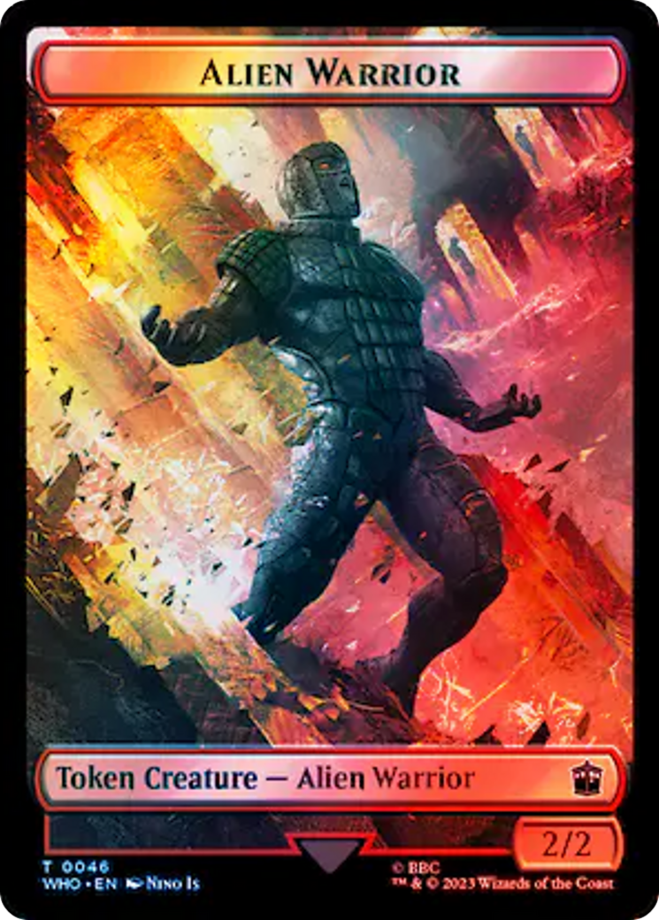 Copy // Alien Warrior Double-Sided Token (Surge Foil) [Doctor Who Tokens] | RetroPlay Games