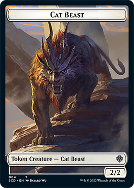 Elf Warrior // Cat Beast Double-Sided Token [Starter Commander Decks] | RetroPlay Games